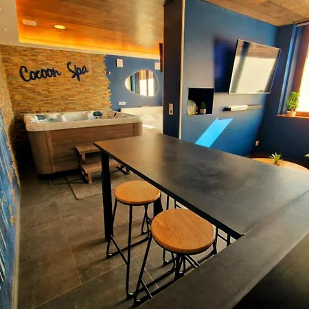 아파트 Cocoon Spa-4 Pers-jacuzzi-parking-jardin-clim-colmar Holtzwihr